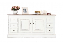 Buffet baroque blanc 2 portes SOFIA