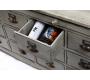 Buffet comptoir bois 17 tiroirs WINSTON