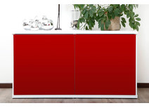 Buffet design blanc et rouge laqu&eacute; SYMBIOSIS