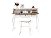 Bureau baroque bois blanc SOFIA