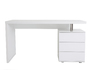 Bureau design blanc laqu&eacute; 3 tiroirs CALIX