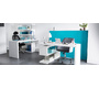 Bureau design blanc laqu&eacute; amovible T-MAX