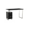 Bureau design laqu&eacute; noir 2 tiroirs LEXI