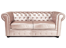Canap&eacute; Chesterfield nacr&eacute; 3 places design