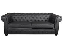 Canap&eacute; CHESTERFIELD noir 3 places