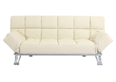 Canap&eacute; convertible cuir beige 3 places Manhattan