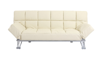 Canap&eacute; convertible cuir beige 3 places Manhattan