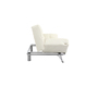 Canap&eacute; convertible cuir blanc 3 places Manhattan 