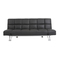 Canap&eacute; convertible cuir noir 3 places Manhattan