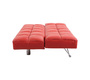 Canap&eacute; convertible cuir rouge 3 places Manhattan