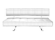 Canap&eacute; convertible design argent BROADWAY