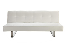 Canap&eacute; convertible design blanc CHARLESTON