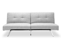 Canap&eacute; convertible design gris HUDSON