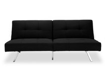 Canap&eacute; convertible design noir HUDSON