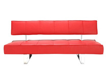 Canap&eacute; convertible design rouge BROADWAY