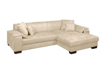Canap&eacute; d'angle convertible 3 places (angle droit) beige BOLLYWOOD