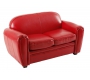 Canap&eacute; enfant 2 places en cuir rouge - BABY CLUB
