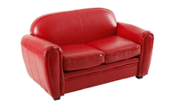 Canap&eacute; enfant 2 places en cuir rouge - BABY CLUB