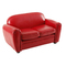 Canap&eacute; enfant 2 places en cuir rouge - BABY CLUB