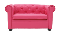 Canap&eacute; enfant 2 places framboise  -  BABY CHESTERFIELD