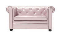 Canap&eacute; enfant 2 places nacr&eacute;  -  BABY CHESTERFIELD