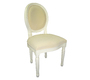 Chaise baroque salle &agrave; manger blanc MEDAILLON (lot de 2)