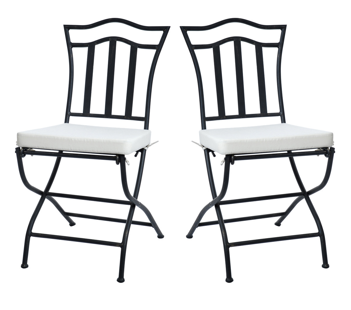 Chaise de cuisine / salle &agrave; manger acier FLORENCE (lot de 2)