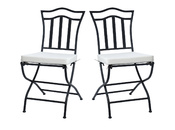 Chaise de cuisine / salle &agrave; manger acier FLORENCE (lot de 2)
