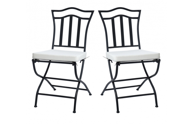 Chaise de cuisine / salle &agrave; manger acier FLORENCE (lot de 2)