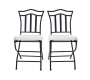 Chaise de cuisine / salle &agrave; manger acier FLORENCE (lot de 2)