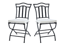 Chaise de cuisine / salle &agrave; manger acier FLORENCE (lot de 2)