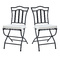 Chaise de cuisine / salle &agrave; manger acier FLORENCE (lot de 2)