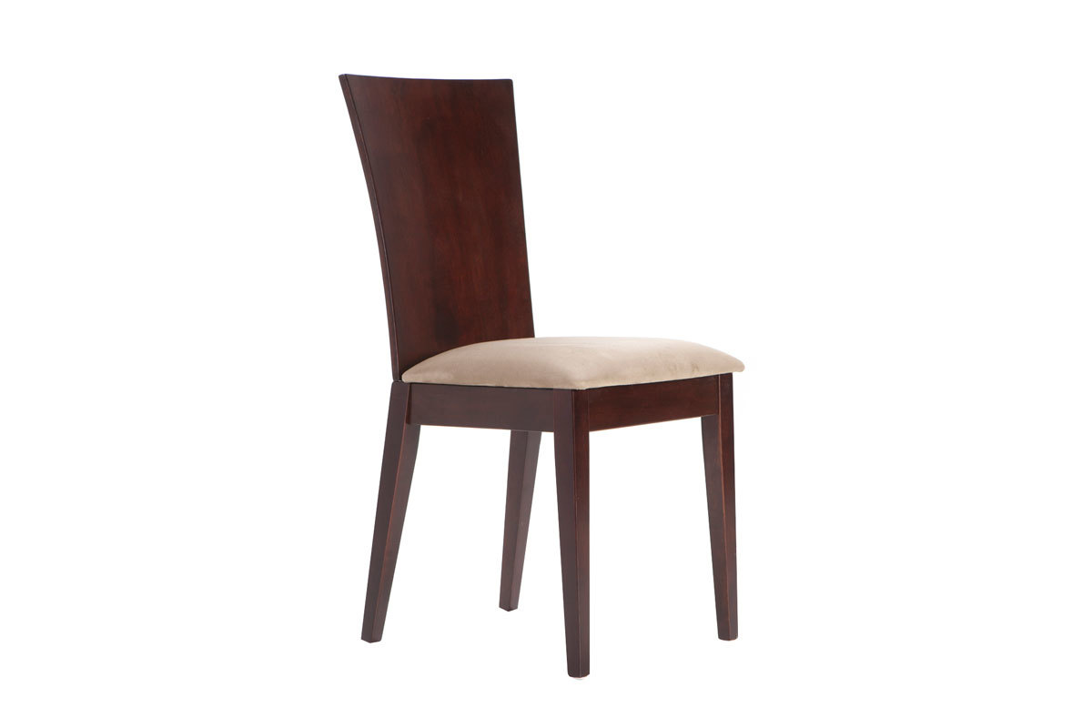 Chaise de cuisine / salle &agrave; manger en bois weng&eacute; MAIDA (lot de 2)