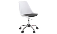 Chaise design &agrave; roulettes blanc NEW STEEVY