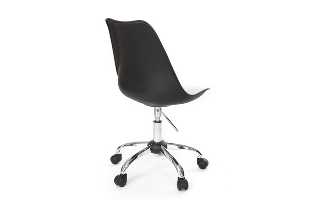 Chaise design &agrave; roulettes noir NEW STEEVY