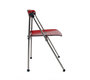 Chaise design plexiglas rouge pliante JULIE (lot de 4)