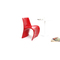 Chaise design rouge OWIE