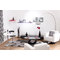 Chaise / fauteuil design r&eacute;tro blanc et noir GROOVY