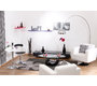 Chaise / fauteuil design r&eacute;tro blanc et noir GROOVY