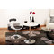 Chaise / fauteuil design r&eacute;tro blanc et noir GROOVY