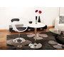 Chaise / fauteuil design r&eacute;tro blanc et noir GROOVY