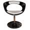 Chaise / fauteuil design r&eacute;tro noir et blanc GROOVY
