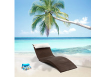 Chaise longue bain de soleil chocolat MEDAS