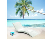 Chaise longue bain de soleil grise MEDAS