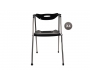 Chaise plexiglas pliante moderne noir JULIE (lot de 4)