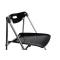 Chaise plexiglas pliante moderne noir JULIE (lot de 4)