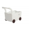 Coffre de rangement chariot enfant blanc ETOILE