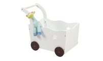 Coffre de rangement chariot enfant blanc ETOILE