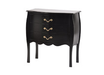 Commode baroque noire 3 tiroirs Louisa