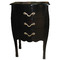 Commode / chevet baroque noir 3 tiroirs Louisa